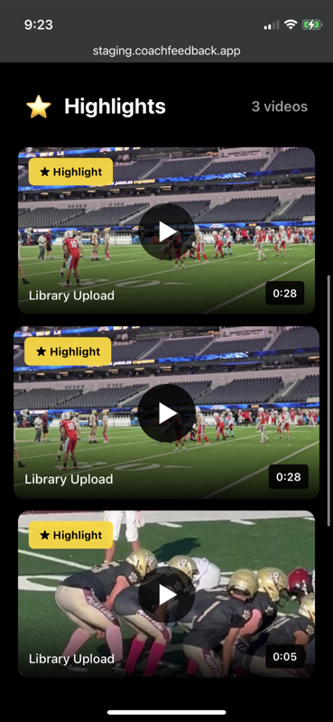 Athlete profile viewed in browser