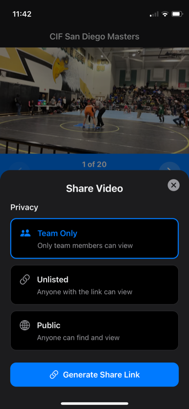 Video privacy options